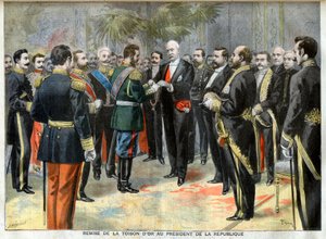 Entrega del Toisón de Oro al Presidente de la República Félix Faure de Unknown artist
