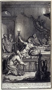 Príamo, extremadamente afligido por la inhumanidad de Aquiles, por el cuerpo de Héctor, que arrastraba tres veces al día alrededor de la tumba de Patroclo, viene a pedirle nuevamente. Y este príncipe, conmovido por su dolor y humillación, le concede su pet de Unknown artist