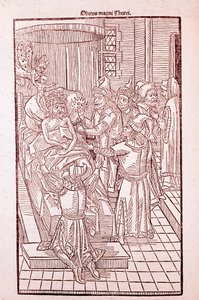 Probablemente el Sultán Mehmed II en 1481 (Grabado) de Unknown artist