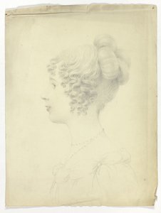 Perfil de mujer mirando a la izquierda de Unknown artist