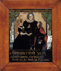 Matrimonio protestante en Alsacia: la bendición de los esposos de Unknown artist