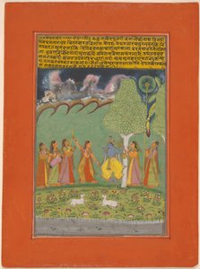 Rag Megh Malar, página de una Guirnalda de Ragas Musicales (Ragamala) Set de Unknown artist