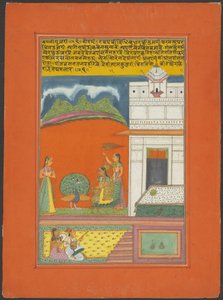 Ragini Gujari, página de un conjunto de ragamala de Jaipur de Unknown artist