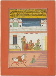 Ragini Manavati, página de un conjunto de ragamala de Jaipur de Unknown artist