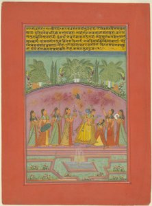 Ragini Vasanta, página de un conjunto de Ragamala de Jaipur de Unknown artist