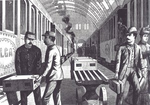 Porteros de ferrocarril, finales del siglo XIX