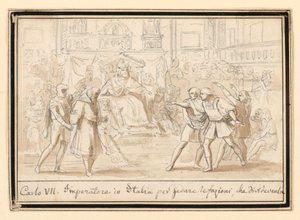 Reconciliación de enemigos en Italia por el emperador Enrique VII de Unknown artist