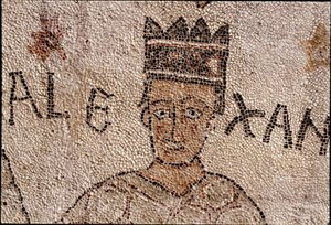 Representación de Alejandro Magno (356-323 a.C.), Rey de Macedonia y conquistador de Persia, rodeado de fauna india durante la conquista de la India de Unknown artist