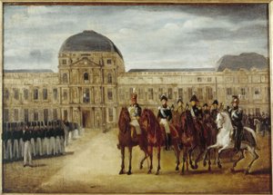 Revista frente al castillo de las Tullerías, hacia 1820. Actual distrito 1, entre 1815 y 1825 (óleo sobre lienzo) de Unknown artist