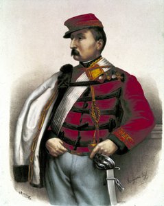 Risorgimento: Retrato de Nino Bixio (1821-1873), militar y político italiano. Participó de manera importante en la Unificación Italiana.