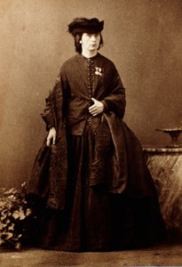 Risorgimento: Retrato de la escritora inglesa Jessie White Mario (1832-1906), enfermera durante las campañas de Giuseppe Garibaldi, esposa del patriota italiano Alberto Mario. Fotografía. Colección privada