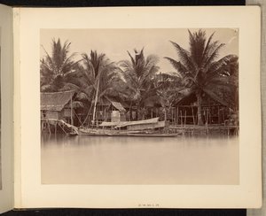 [Viviendas y barcos fluviales] de Unknown artist