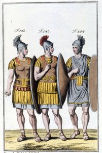 Legionarios romanos. Grabado de principios del siglo XIX de Unknown artist