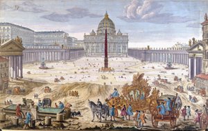 Roma, Plaza de San Pedro a principios del siglo XVIII.