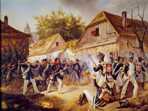 Campaña rusa: La rendición de las tropas de Vandamme en la Batalla de Kulm el 30/08/1813 de Unknown artist