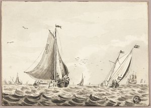 Veleros en el mar de Unknown artist