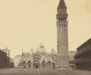 [Basílica de San Marcos y Campanile] de Unknown artist