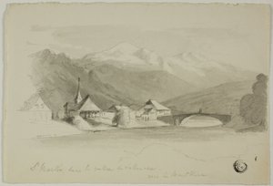 San Martín, en el Valle de Sallenche, Mirando hacia el Mont Blanc de Unknown artist
