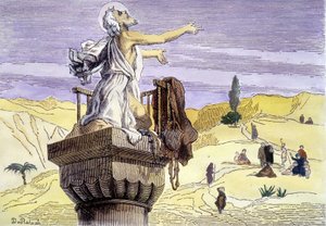 San Simeón el estilita predicando en una columna. de Unknown artist