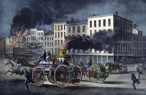 Escena de la vida diaria de los bomberos estadounidenses de Unknown artist
