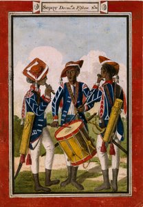 Tambores y pífanos de sepoy de Unknown artist