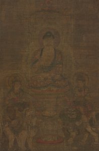 Shakyamuni Triad:  Buddha Attended by Manjushri and Samantabhadra de Unknown artist