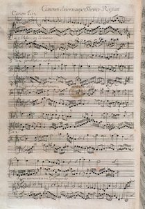 Partitura de Canones diversi super thema regium, ofrenda musical de Johann Sebastian Bach (siglo XVIII) de Unknown artist