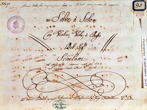 Página de partitura de Salve Regina de Domenico Scarlatti de Unknown artist
