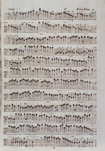 Página de partitura para violín en Sinfonia da chiesa e due violini de Francesco Manfredini de Unknown artist