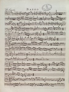 Página de partitura de la Sinfonía Periódica de Karl Ditters von Dittersdorf de Unknown artist