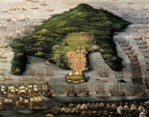 Sitio de Corfú, Grecia, artista desconocido de Unknown artist