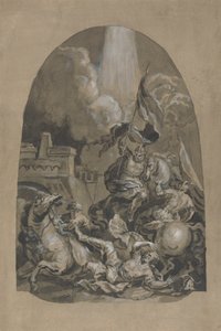 Boceto para el óleo "La conversión de San Pablo" de Unknown artist