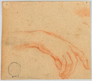 Boceto de una mano derecha de Unknown artist