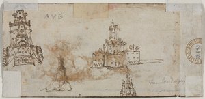 Bocetos de Castillos (verso) de Unknown artist