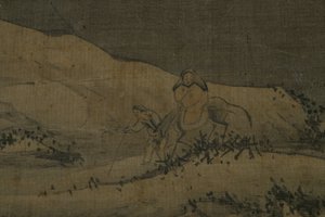 Paisaje nevado, entre 1368 y 1644 (tinta, seda) de Unknown artist