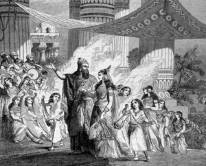 Salomón lleva a la hija del faraón al palacio. de Unknown artist