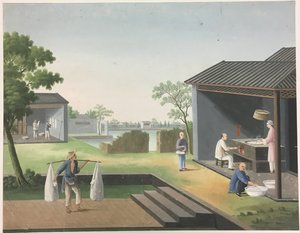 Hilado de tela, Preparación de las hojas de té, Preparación de la seda
