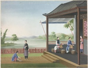 Hilado de tela, Preparación de las hojas de té, Preparación de la seda de Unknown artist