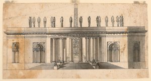 Diseño escénico: Una estructura egipcia de Unknown artist