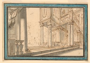 Diseño de escenario: Atrio de una villa de Unknown artist