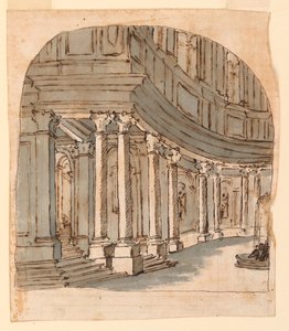 Diseño Escénico: Pórtico Curvo de Unknown artist