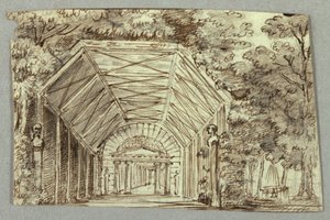 Diseño de escenario, pabellón de jardín de Unknown artist