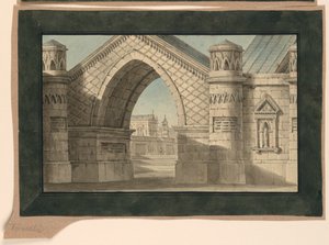 Diseño de escenario, arco gótico