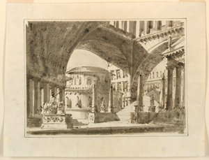 Diseño escénico, grupo de edificios de Unknown artist