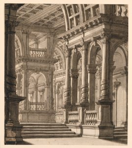 Diseño de escenario, interior de edificio de Unknown artist