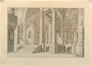 Diseño de escenario, interior de prisión de Unknown artist
