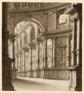 Diseño de escenario, Interior de pórtico renacentista de Unknown artist