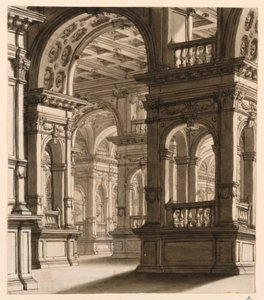 Diseño Escénico, Interior de un Pórtico Renacentista de Unknown artist