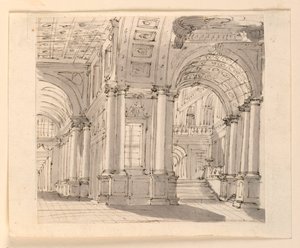 Diseño escénico, interior del palacio de Unknown artist