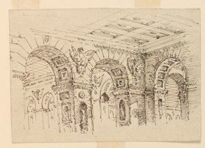 Diseño de escenario, interior del palacio de Unknown artist